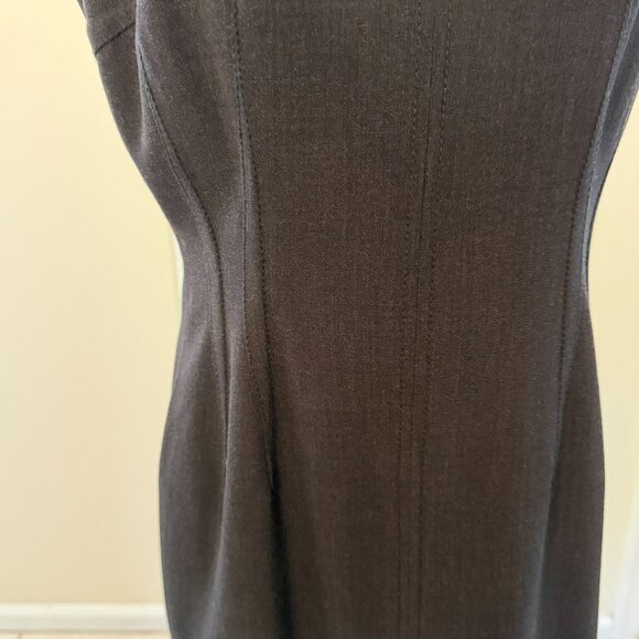 Dolce & Gabbana grey square neck virgin wool mini sheath dress Sz 44 US Sm/Med - Picture 12 of 12